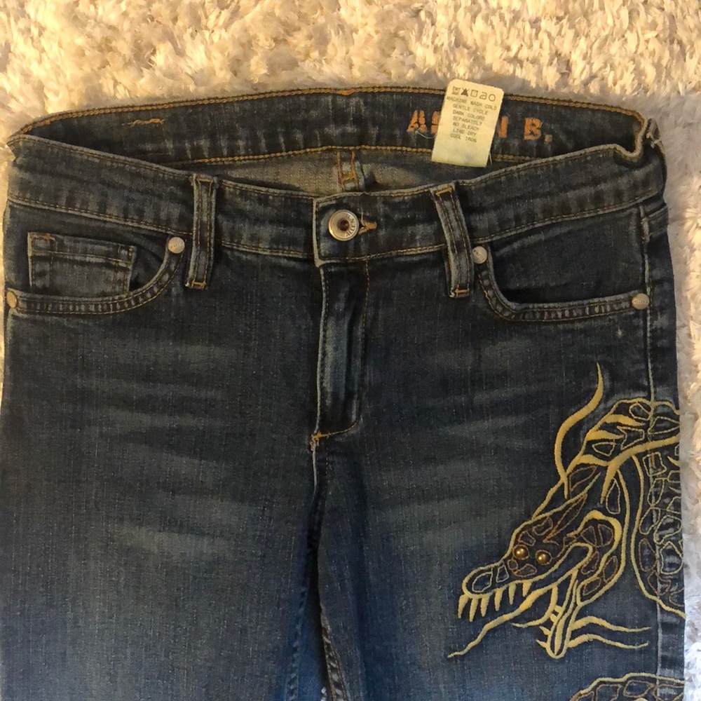 Allen B. By Allen Schwartz Blue Flare Wide Leg Jeans